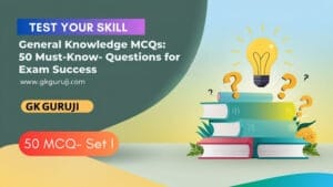 Student answering MCQ general knowledge questions for competitive exam preparation